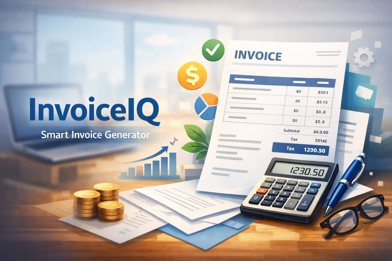 InvoiceIQ - Smart Invoice Generator — AI-Powered Invoice Creator